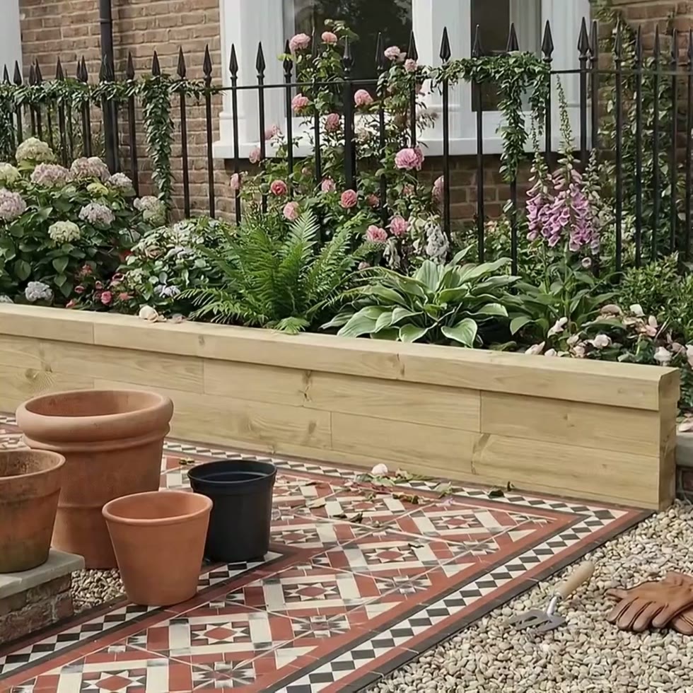 Bordura da giardino in legno / 3,0 x 0,25 m