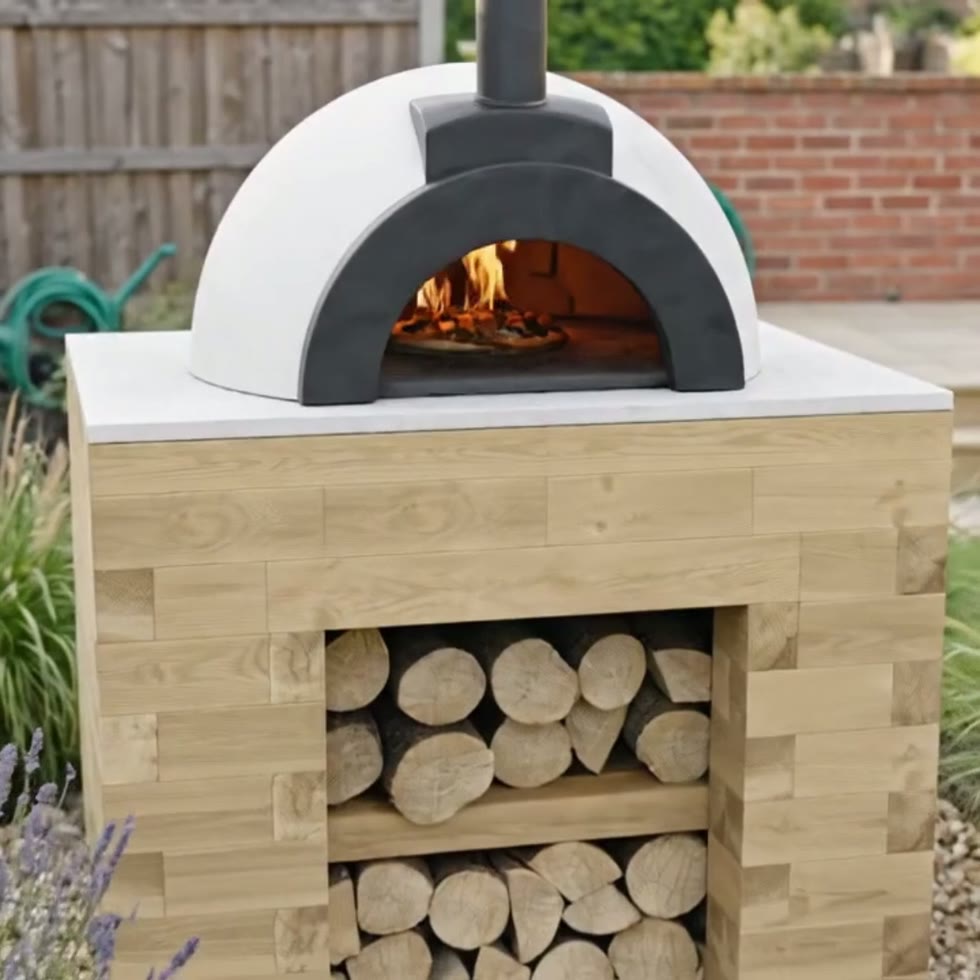Tavolo per forno per pizza da giardino / 1,2 x 0,9 x 0,95 m
