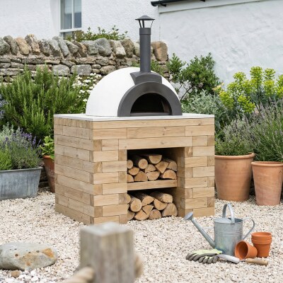 Tavolo per forno per pizza da giardino / 1,2 x 0,9 x 0,95 m