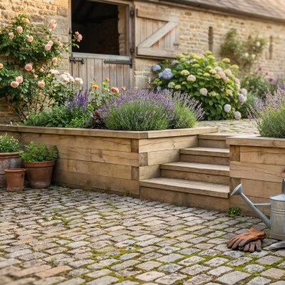 Terrazzamento da giardino in legno / 3 x 0,75 x 0,55 m
