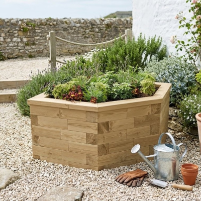 Fioriera esagonale da giardino / 1,55 x 0,924 x 0,45 m