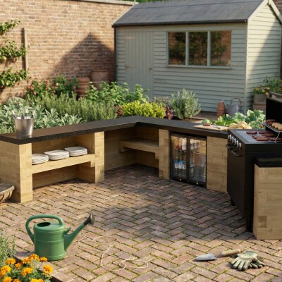 Cucina modulare da esterno / 2,25 x 2,078 x 1,478 x 0,60 m (senza piano di lavoro)