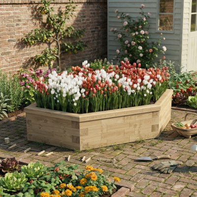 Fioriera triangolare / 1,5 x 1,5 x 0,45 m