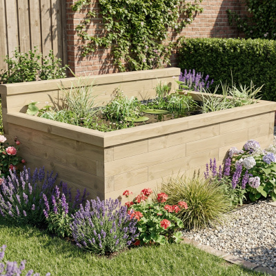 Laghetto rialzato con parete posteriore bassa / 1.875 x 1.125 x 0.65m