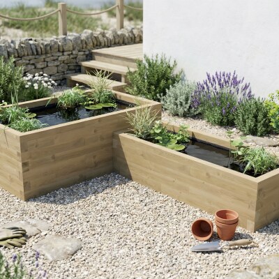 Laghetto rialzato a forma di L / 3,0 x 1,875 x 0,65 m