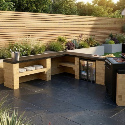 Modular Outdoor Kitchen / 2.25 x 2.078 x 1.478 x 0.60 m (without countertop)