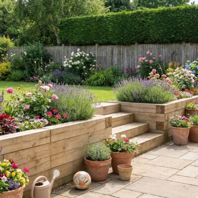 Terrazzamento da giardino in legno / 3 x 0,75 x 0,55 m