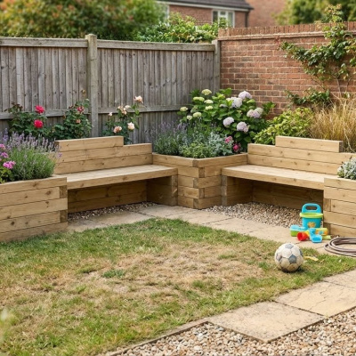 Sedile doppio per bambini / 3,0 x 3,0 x 0,65 m