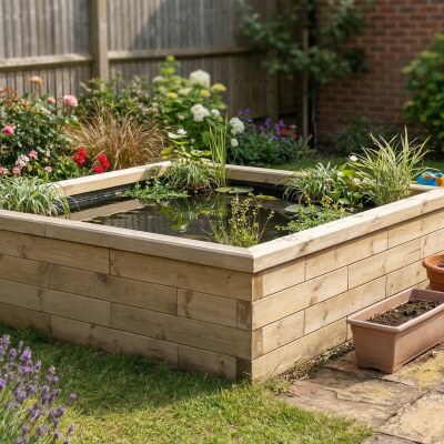 Kit per laghetto Koi quadrato popolare / 1,875 x 1,875 x 0,55 m