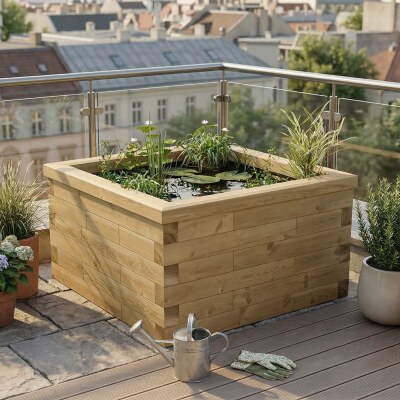 Kit per laghetto quadrato piccolo / 1,125 x 1,125 x 0,65 m