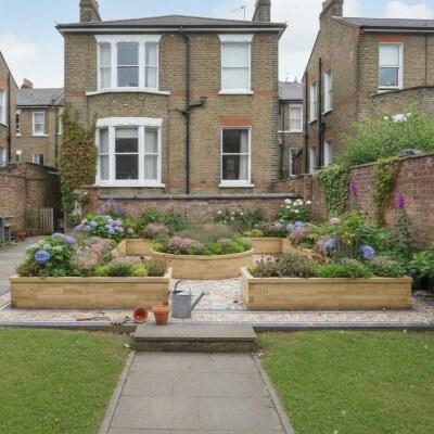 Cordolo perimetrale con elemento centrale / 6,675 m x 6,4 m x 0,45 m