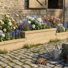 Fioriera a gradini lunghi / 3,75 x 0,75 x 0,45 m