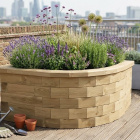 Letto rialzato con angolo curvo / 0,75 x 0,75 x 0,55 m