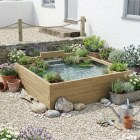 Grande laghetto rialzato con lama d'acqua / 2,25 x 2,25 x 0,65 m