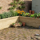 Letto rialzato a forma di L per patio angolare / 2,625 x 2,25 x 0,45 x 0,45 x 0,45 m