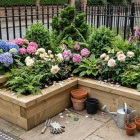 Fioriera angolare per erbe aromatiche / 1,5 x 0,75 x 0,35 m