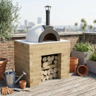 Tavolo per forno per pizza da giardino / 1,2 x 0,9 x 0,95 m