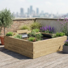 Grande laghetto rialzato con lama d'acqua / 2,25 x 2,25 x 0,65 m