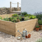 Grande laghetto rialzato con angoli fioriera / 1,875 x 1,875 x 0,65 m