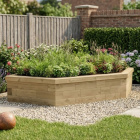 Letto rialzato da giardino angolare / 1,5 x 1,5 x 0,35 m