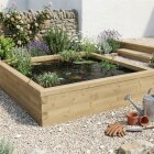 Kit per laghetto rialzato per koi quadrato medio / 1,875 x 1,875 x 0,45 m