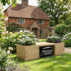 Robot Lawn Mower Garage with Planter Bench / 2.025 x 0.9 x 0.55m