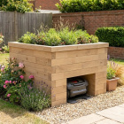 Casa per tosaerba robotizzata con fioriera / 1,2 x 1,125 x 0,85 m