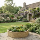 Kit per bordatura esagonale alta in legno per alberi / 2,42 x 2,25 x 0,55 m