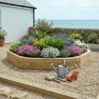 Kit per bordatura bassa esagonale in legno per alberi / 2.42 x 2.25 x 0.25m