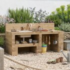 Cucina di fango per bambini / 1,5 x 0,6 x 0,55 m