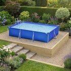 Base per piscina fuori terra per pendenze / 4,125 x 4,125 x 0,65 m