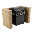 Postazione per barbecue / 1,5 x 0,75 x 0,95 m