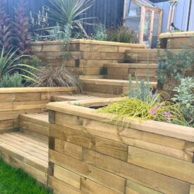 Il progetto del muro di Luke con gradini